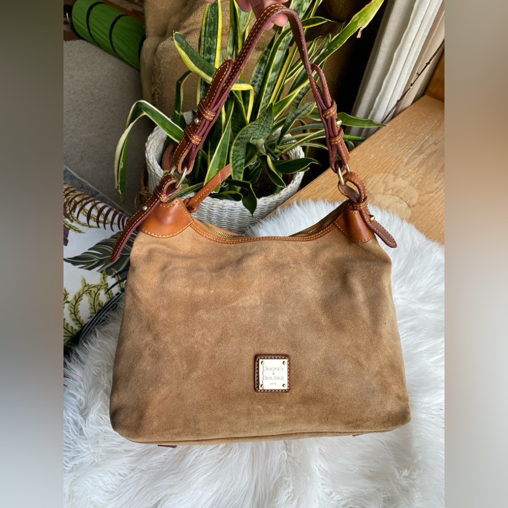 Dooney & Bourke Brown Suede Shoulder Bag